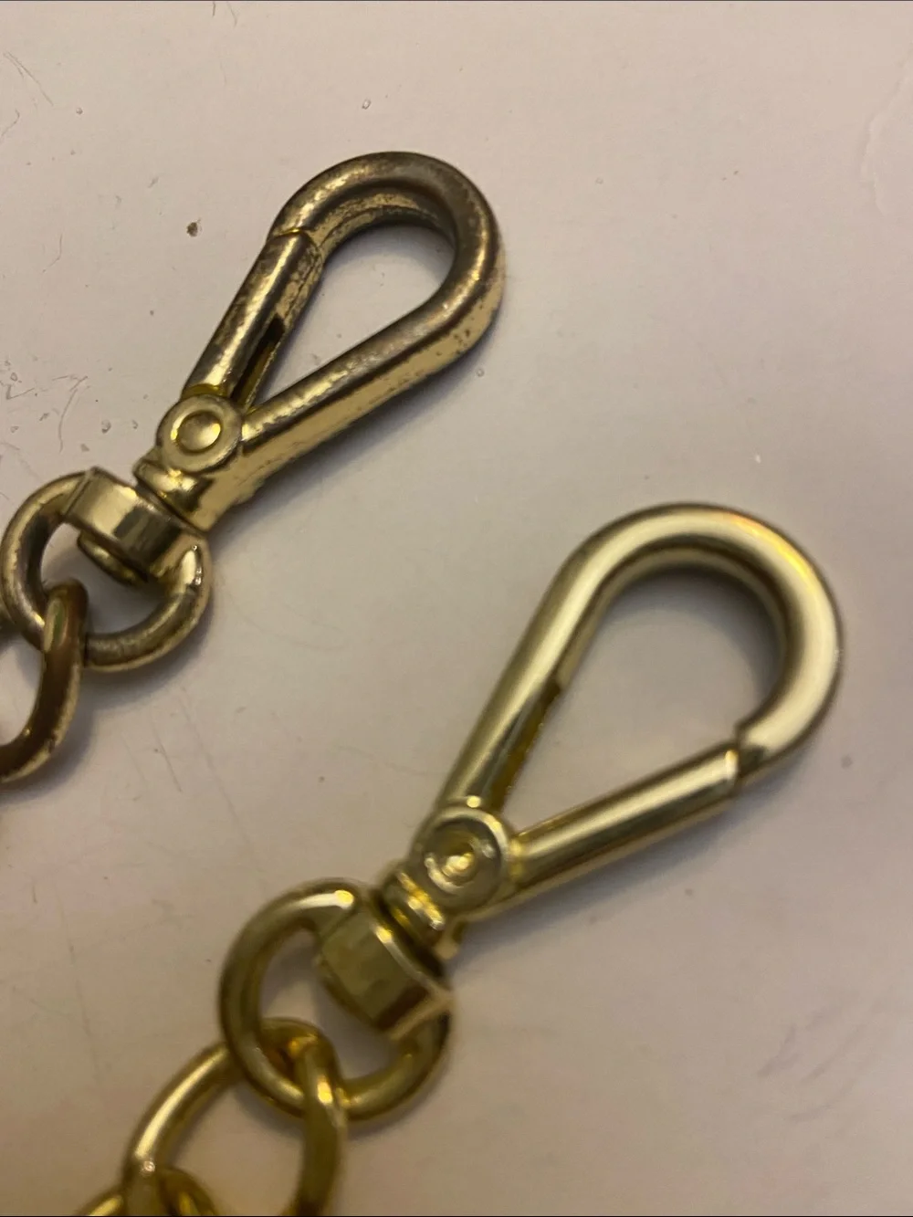 Pair 2 Gold Tone Vintage Anne Klein Souvenir Metal Keychain FOB Lion Head